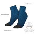 thumbnail image 4 of Bingfone Dark Blue Design Patterned Men's Women's Casual Cotton Socks, 4 of 5