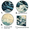 thumbnail image 3 of Designart "Abstract Azure And Snow Sea Tempest I" Coastal Floater Framed Wall Decor, 3 of 5