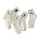 thumbnail image 5 of Calcetines de oso para niñas, calcetines japoneses bonitos de moda para primavera y verano, calcetines de algodón, calcetines blancos finos de verano coreanos, 5 of 5