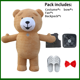thumbnail image 3 of Nuevo disfraz inflable de panda gigante, divertido disfraz de mascota de oso polar callejero, disfraz de Halloween para adultos, disfraz inflable de piel sintética, 3 of 5