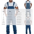 thumbnail image 2 of YABCSAZ Mens Denim Bib Overalls Classic Jean Work Pants Adjustable Straps Multi Pocket Utility Coveralls Relaxed Fit Button Front Carpenter Bib Pants for Men Work Farm Outdoor Casual Streetwear, 2 of 6