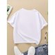 thumbnail image 2 of Kids' Colorful Cartoon Print T-Shirt - Breathable Stretch Knit, Round Neck, Short Sleeve, Fun & Playful Design for Boys and Girls, Casual Summer Top Youngsters Tshirt Round Neck Shirt, 2 of 6