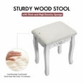thumbnail image 4 of Gymax Makeup Dressing Vanity Table Set w/ Mirror 4 Drawers Wooden Stool White, 4 of 7
