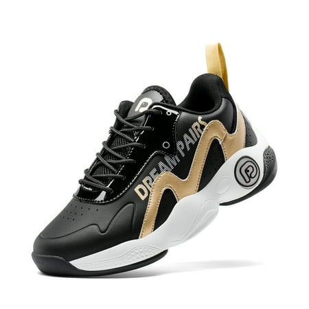 

Dream Pairs Kids Boys Girls Basketball Shoes Low-top Sports Shoes Kids Fashion Sneakers SDBS221K BLACK/GOLD Size 1