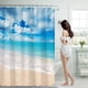 thumbnail image 2 of ¡Oferta! Cortina de ducha CICRKHB con estampado de playa y océano, 180 x 180 cm, con 12 ganchos de plástico, impermeable, para baño, resistente, lavable a máquina, secado rápido., 2 of 8