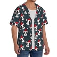 thumbnail image 2 of Sikiie Christmas Hat Cute Puppy A Men's Cuban Shirt, Hawaiian Shirts, Business Casual Button Down Shirts, Short Sleeve Shirt-X-Large, 2 of 5
