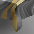 thumbnail image 4 of Black White Gold Wave Marble Rectangle Tablecloth 60"x120",Waterproof Polyester Rectangle Table Cloth, Wipeable Spillproof Polyester Tablecloth for Dining, Camping, Indoor and Outdoor, 4 of 6