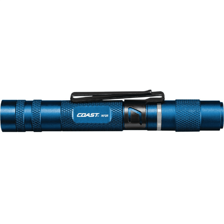 coast rechargeable stainless steel led flashlight XP11R 2600 Lumen USB-C with Slide Focus and Pure Beam Focusing Optic, 4 Light Modes, Black Waterproof and dust resistant Coast G22 LED Flashlight