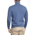 thumbnail image 3 of Arthur Black Men's Solid Heather Blue Pullover Cotton Blend Turtleneck Sweater, 3 of 12