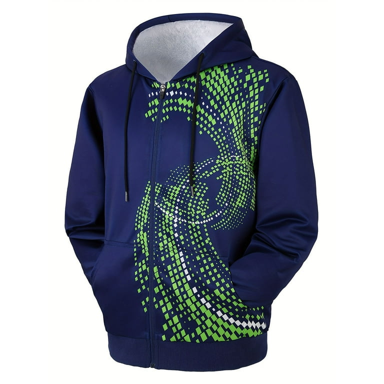 Hoodies for Men Graphic Hoodies Mens Hoodies Men s Fashion Hoodies Sweatshirts Men s Winter Heavyweight Wool Hoodie Full Zip Thick Lined Sweatshirt Wool Warm Coat Walmart