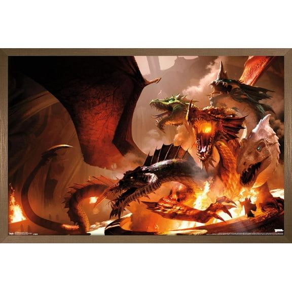 Dungeons and Dragons - TIAMAT Wall Poster, 22.375" x 34", Framed