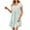 Light Blue, variant on Summer Sleeveless Dresses Fashion Women Summer Casual V-Neck Leaf Sleeve Mid-Calf Dress Up to 65% Off Black S