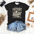 thumbnail image 2 of Wang6 Oversized Short Sleeve TShirts for Women Causal Please Be Patient with Me I'm from the 1900s Letter Printed Graphic Tees Summer Crew Neck Loose Fit Tops Black XXXXXL, 2 of 3