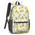 thumbnail image 2 of Lemon and Slice White Pattern 17" School Backpacks for Teens,Waterproof Oxford Fabric,S-Shape Padded Straps for School,Travel,Hiking,Camping, 2 of 6