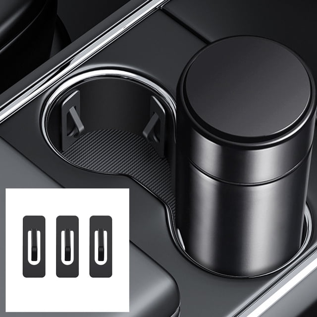 Limitador de ranura para portavasos de coche, modificación fija, cenicero con clip fijo, almacenamiento universal, suministros para autos, camionetas, SUV y otros vehículos, juego de 3 limitadores de