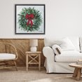 thumbnail image 4 of Stupell Industries Farmhouse Wreath with Red Bow Black Floating Frame Canvas Art, 25 x 25, by Kate Sherrill, 4 of 8