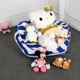 thumbnail image 2 of Children‘s Plush Toy Storage Bag Striped Bean Bag Sofa Quilt Storage Zipper Travel Bag, 2 of 7