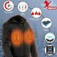 thumbnail image 2 of Nexgen Heat MPL2713SET Women Black 'Heated' Front Zipper Fiery Hoodie Jacket for Outdoor Activities 3X-Large, 2 of 9