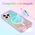 thumbnail image 4 of Laser Case Designed for iPhone 14 Pro Max Compatible with Magsafe Fluorescent Iridescent Transparent Phone Case for Women Men Soft TPU Bumper Hard Back Shockproof Protective Cover-Clear, 4 of 12
