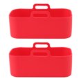thumbnail image 1 of Olla de silicona para horno de aire, 2 juegos de freidoras de cocina rectangulares, accesorios para freidoras con ultra alta sensibilidad, 1 of 12