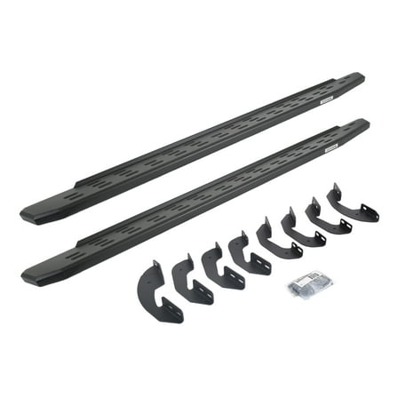 Go Rhino 69641580PC RB30 Running Boards with Mounting Bracket Kit - Double Cab For Toyota 07-21 Tundra (Extended Cab Pickup)