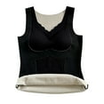 thumbnail image 4 of Baqcunre Women's Sleeveless Bra Thermal Undershirts with Lace V Neck Vests Warm Thermal Tank Top Thermal Shirts for Women Womens Long Sleeve Tops Tank Tops with Built In Bras,Black,Size L-3XL, 4 of 7