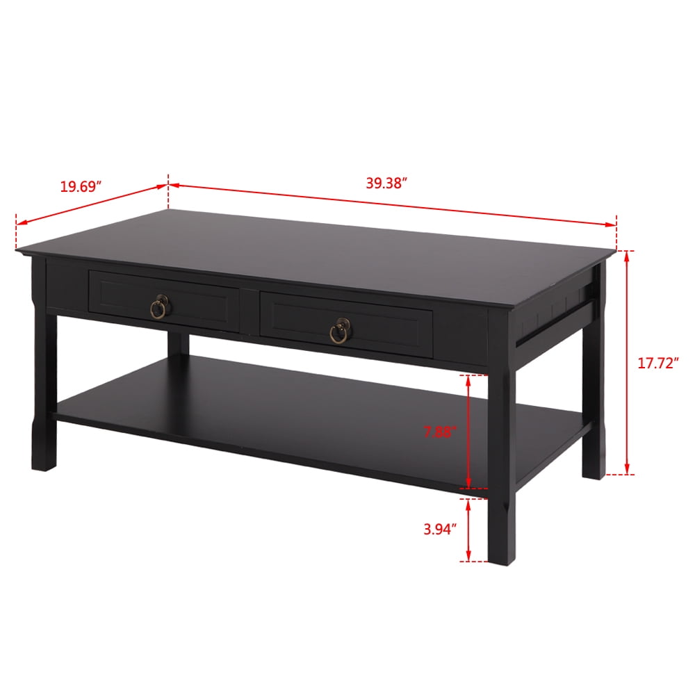 Private Jungle FCH Simple Two Solid Wood Foot End Table,Black Private Jungle FCH Simple Two Solid Wood Foot End Table,Black