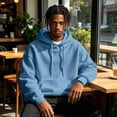 thumbnail image 5 of Men Hoodie Sweatshirt Pullover With Kangaroo Pocket Lightweight Casual Hooded Top Apparel For Spring Fall Wear, 5 of 7