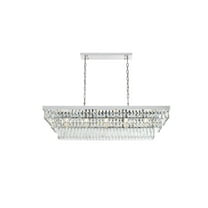 Elegant Lighting Josephine 48 Inch Rectangular Chandelier In Chrome