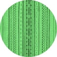 thumbnail image 1 of Ahgly Company Indoor Round Abstract Emerald Green Modern Area Rugs, 6' Round, 1 of 4