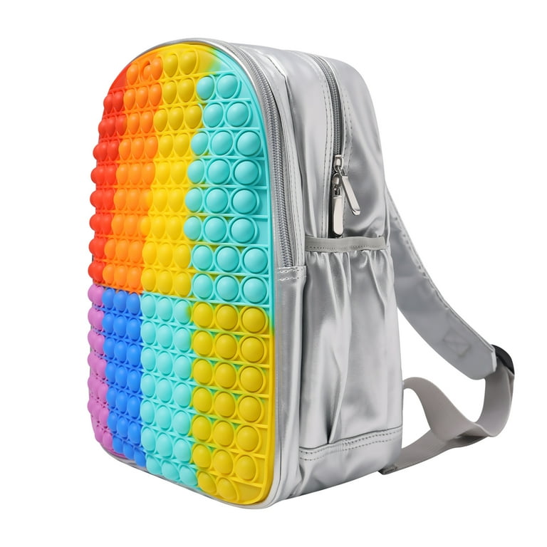 Large Pop Backpack for Girls Fidget Pop Backpack Purse Shoulder Bag Push  Pop Fidget Toy Party Favors Pop Fidget Bag Handbag Best