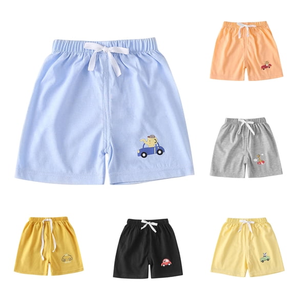 Asxite Toddler Shorts Casual Loose Breathable Fashion Print Drawstring Elastic Sweatpants for 1-6Y