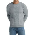 thumbnail image 3 of Iceglad Mens Sweater Crewneck Cable Knit Pullover Sweater Casual Twist Textured Sweaters, 3 of 8