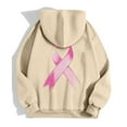 thumbnail image 6 of Breast Cancer Awareness Hoodie for Women 2025 Long Sleeve Zip Up Hoodies with Pockets Hooded Sweatshirt Jacket, 6 of 7