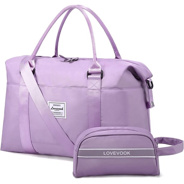 Lovevook Weekender Bag for Women Large Travel Duffel Bag with Wet & Dry