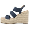 thumbnail image 2 of Journee Womens Santorynn Sling Back Espadrille Platform Wedge Sandals, 2 of 9