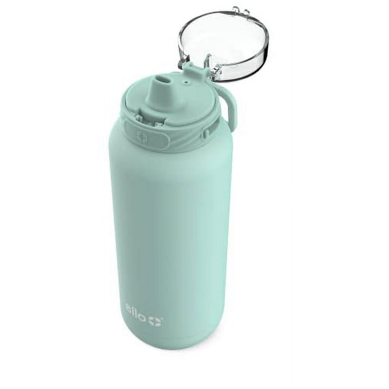 Ello Cooper Vacuum Insulated Stainless Steel Water Bottle with Soft Straw  and Carry Loop, Double Walled, Leak Proof, Yucca, 40oz - Yahoo Shopping