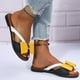 thumbnail image 4 of Sandalias de playa planas con lazo decorativo y puntera abierta para mujer Wmkox8yii ytu6976, 4 of 6