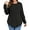 Black, variant on Fantaslook Womens Plus Size Tops Crewneck Long Sleeve Shirts Loose Tunic Tops Curved Hem Fall Pullover