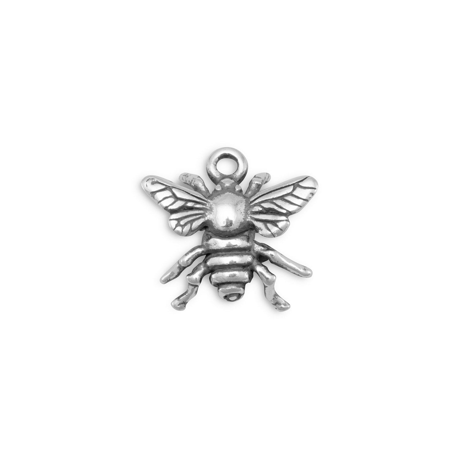 Queenberry Sterling Silver Smile Honey Bee European Style Bead Charm by Queenberry 