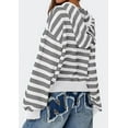 thumbnail image 5 of PRETTYGARDEN Womens Striped Sweaters Fall Pullover Hoodies Y2K Casual Long Sleeve Tops Winter Fashion Clothing, 5 of 8
