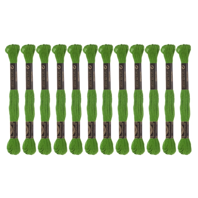 Unique Bargains Fil à Broder Vert, 8 m - 12 Écheveaux