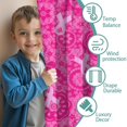 thumbnail image 3 of Blackout Kids Curtains,Pink Ribbon Pattern Childrens Insulated Curtains Set Of 2,Bedroom Essentials,Toddler Room Decor 42"x63", 3 of 5