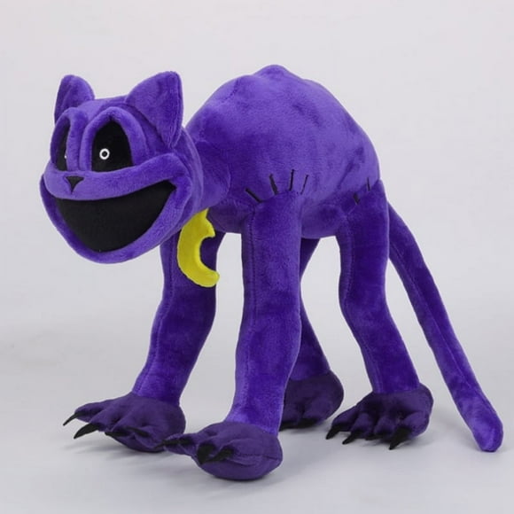 Smiling Critters Horror Smile Animal Series Plush Doll Lying Big Mouth Purple Cat Plush Doll For Boys and Girls Soft Toys 11.82 inch Gifts For Xmas/New Years/Thanksgiving/Birthday/Children's Day