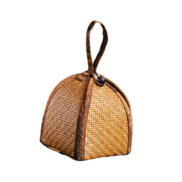simhoa Tea Cup Storage Bag Compact Multifunctional Teaware Organizer for Travel Use Brown