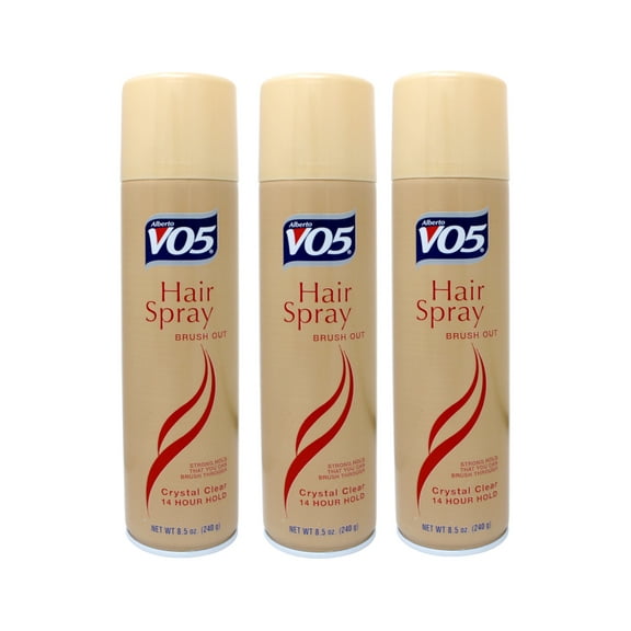 VO5 Brush Out Crystal Clear 14 Hour Hair Spray Aerosol Hard To Hold 8.5oz (Pack of 3)