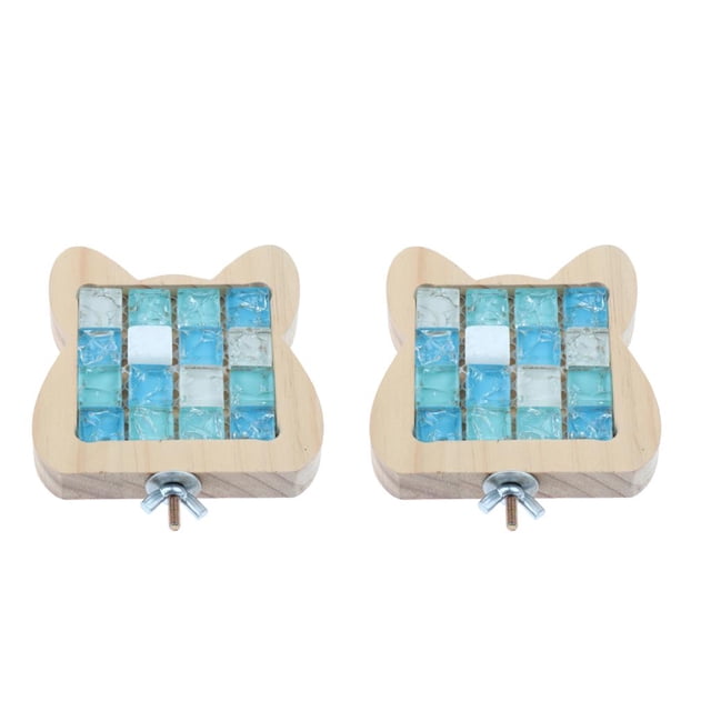 2 Piezas Juguetes de de Hámster Soporte de Jaula Accesorios de Jaula de Juguete para Ratón Sunnimix Plataforma Hamster de madera