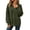 A-Army Green, variant on Lapel V-Neck Sweatshirt for Women Oversized Waffle Knit Long Sleeve Pullover with Pockets Loose Casual Fall Top