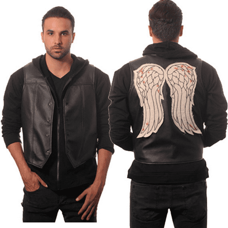 Walking Dead Daryl Dixon Vest Faux Leather Wing Governor Angel AMC Adult