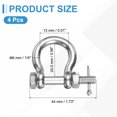 thumbnail image 2 of Uxcell 4 Pcs 1/4 Pouces Anneaux en Forme d'Arc en Acier Inoxydable 304 de Qualité Marine, 2 of 6